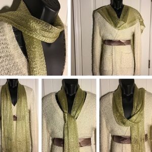 Isabella Scarf Metallic Mesh Gold